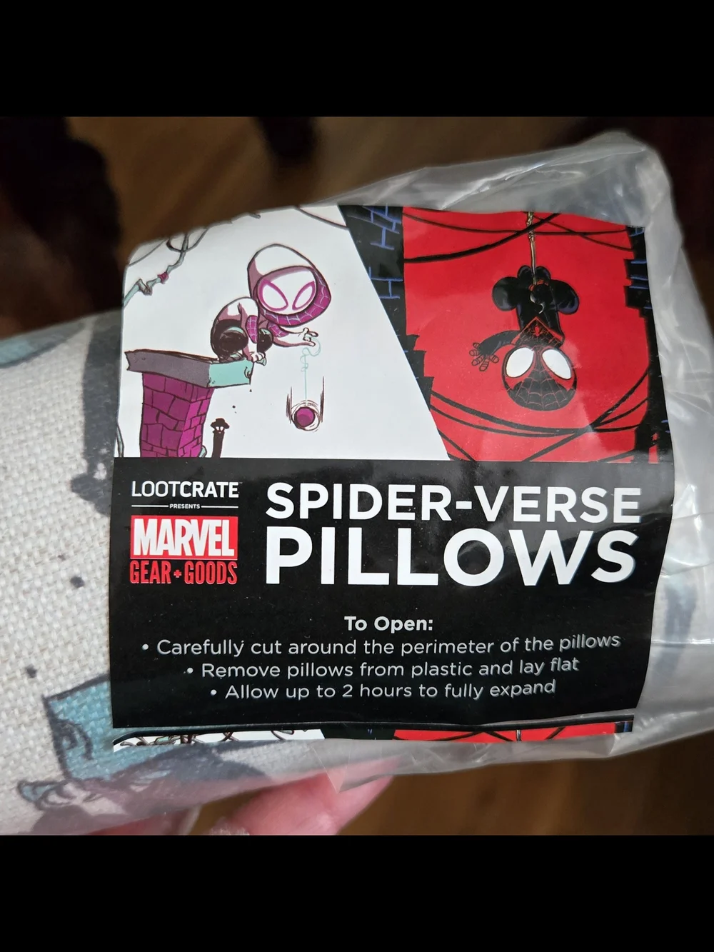 NEW - 2 Loot Crate Marvel Spider-Verse Pillows